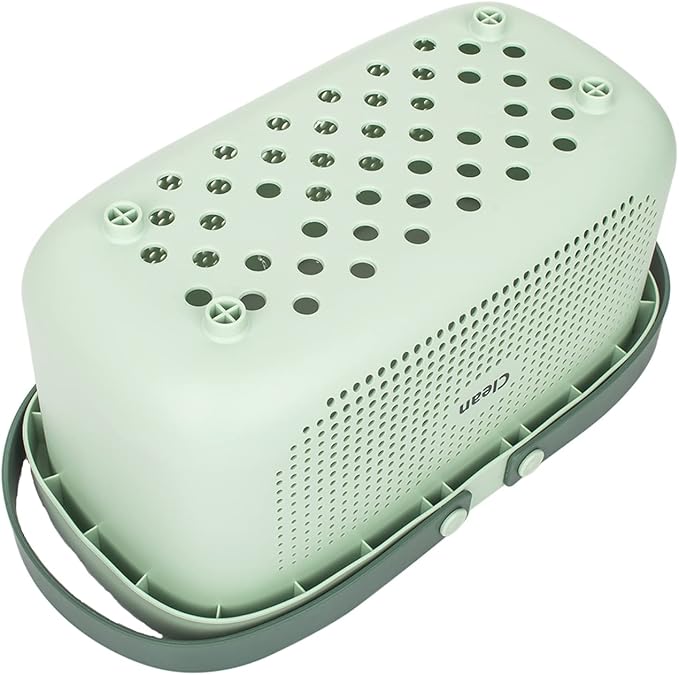 JiatuA Plastic Storage Basket with Handle Portable Shower Caddy Tote Organizer Basket Bin for Bathroom Kitchen Dorm Room Bedroom, Green - Image 3
