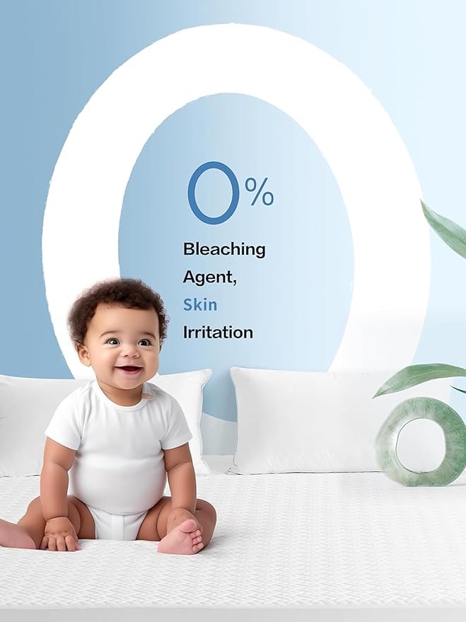 Full Waterproof Mattress Protector, Premium Viscose from Bamboo Mattress Pad Ultra Soft Breathable, Noiseless Mattress Cover Fitted 8"-21" Deep Pocket