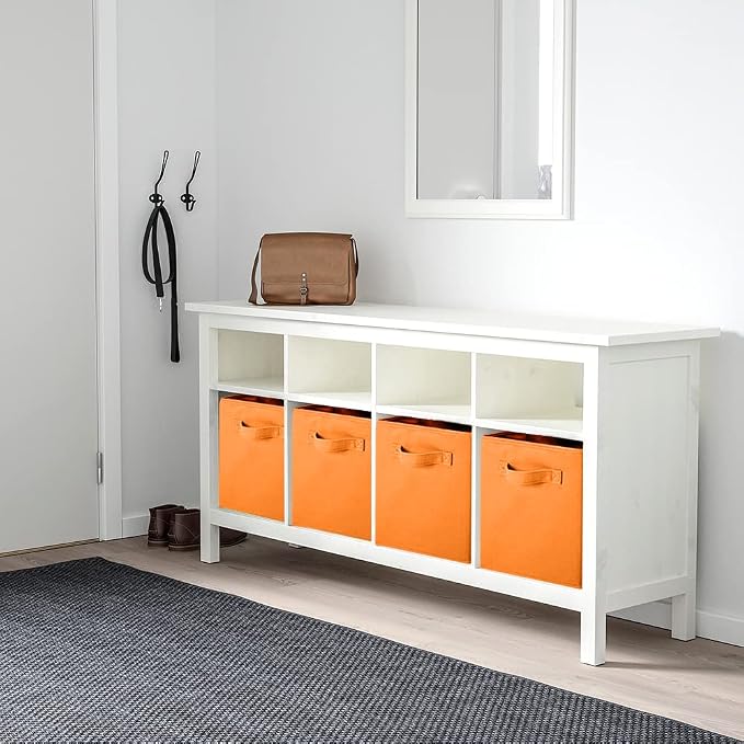 ShellKingdom Foldable Fabric Storage Cubes and Cloth Organizer Drawer for Closet and Toys, 6 Pack (Orange) - Image 4