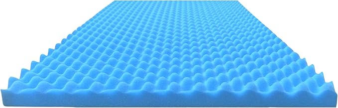 Airflow Foam Mattress Topper, Egg Crate Foam Pad, Hospital Mattress Pad and Bed Topper for Support, Pressure Relief and Weight Distribution. (Twin)
