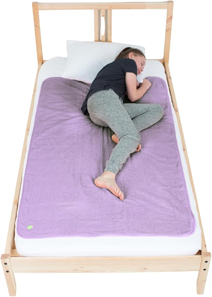 PeapodMats Bedwetting & Incontinence Waterproof Bed Mat - Reusable Underpad. Secure Placement & Breathable. Washable. Enviro Friendly 3x5 (Mauve) Mattress Protector & Pee Pad for Kids & Adults