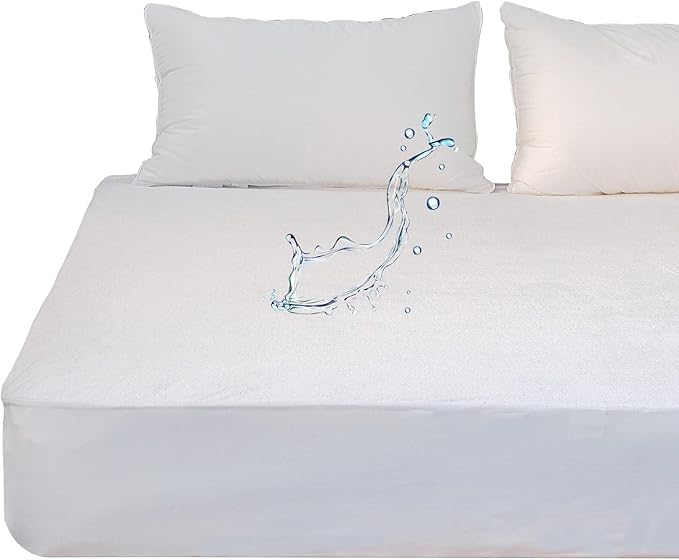 Waterproof RV King Mattress Protector for 72 x 80 or 70x80 Narrow King Bed Soft Quiet Soft Bamboo Viscose Terry Fitted Matress Cover