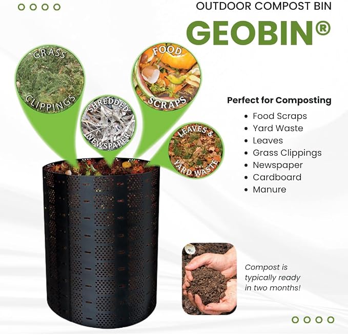 Compost Bin by GEOBIN - 246 Gallon, Expandable, Easy Assembly, Made in The USA (Green) - Image 3