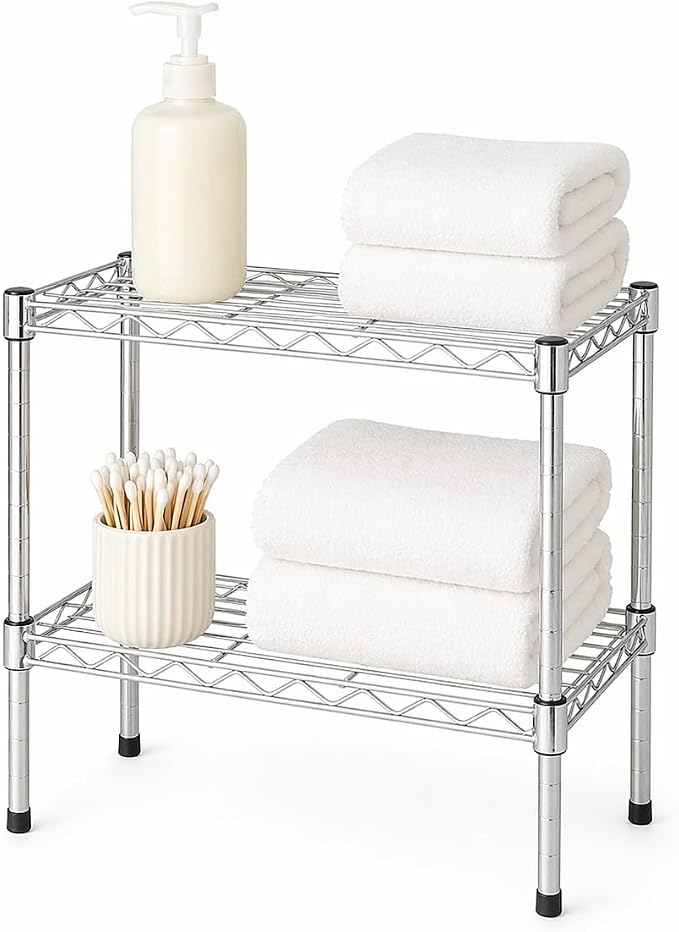 Honey-Can-Do 14x24x24 Shelving Unit CRM SHF-09374 Chrome, 500 lbs by Honey-Can-Do