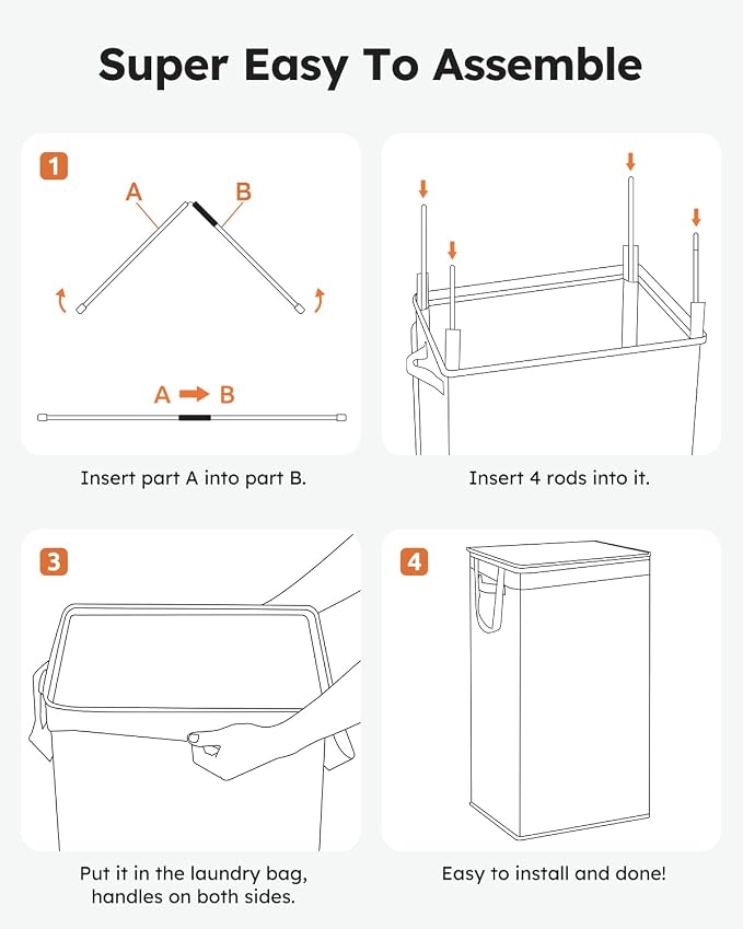 SOLEDI Laundry Hamper with Lid 100L Large & Tall Collapsible Laundry Basket, Clothes Hamper with Bag Removable Easy to Carry, Dirty Hampers for Bedroom, Bathroom, Dorm, College,Light taupe - Image 8