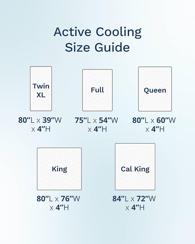 ViscoSoft 4 Inch Active Cooling Memory Foam Mattress Topper King - Select Copper-Infused Mattress Pad