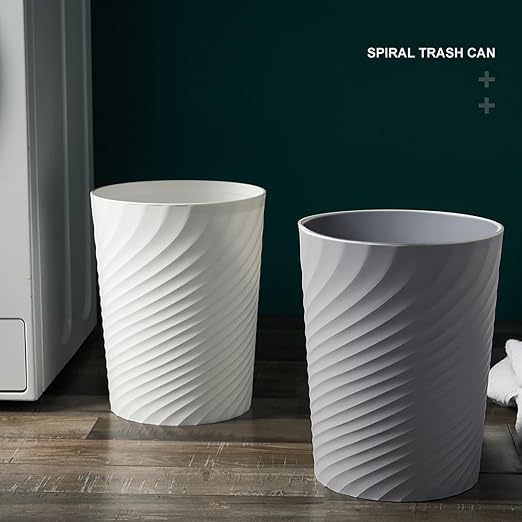 Bathroom Trash Can 1.8 Gallon Small Waste Basket Garbage Can for Bedroom Office Kitchen, 2 Pcak Black - Image 7