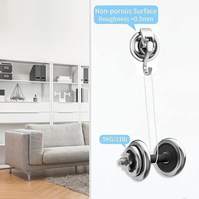 TESOT Suction Cup Shower Caddy, Shower Shelf Soap Dish with Hooks for Sponge, Rust Proof 304 Stainless Steel, Black - Image 5