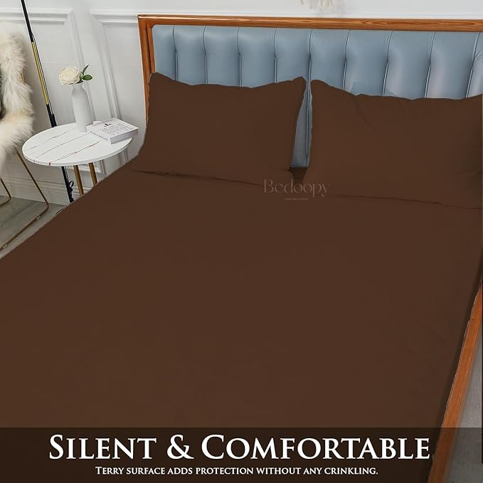 42X80 Truck Sleeper Waterproof Mattress Protector Pad Cover RV Bunk & Truck Sleeper Soft Terry Cotton Chocolate Luxury RV Mattress Protector 14" Inch Deep Pocket Easy Care