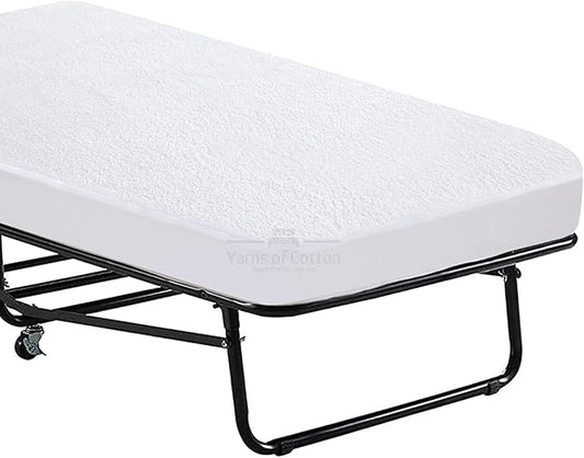 Cot Mattress Protector 33"x75" Waterproof, Terry Soft and Noiseless Mattress Protector Perfect for Daybed 33" X 75" Mattress/Narrow Twin/Cot Size/Rv Bunk/Camping Cot (White)