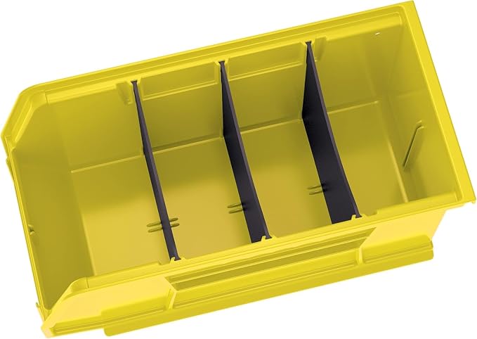 Akro-Mils 30230 AkroBins Plastic Storage Bins, Space-Saving Stackable Bins for Garage, Pantry, Craft Organization, 11" x 5" x 5", Yellow, 12-Pack - Image 13