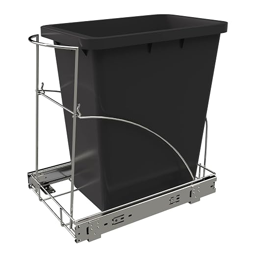 Pull Out Trash Can Under Cabinet & Under Sink - Heavy Duty Sliding Adjustable Cabinet Garbage Can Organizer, Requires Minimum Cabinets Opening 13" W X 18" D,Chrome Finish (Waste Bin Not Included) by TanamuCabinetSolutions