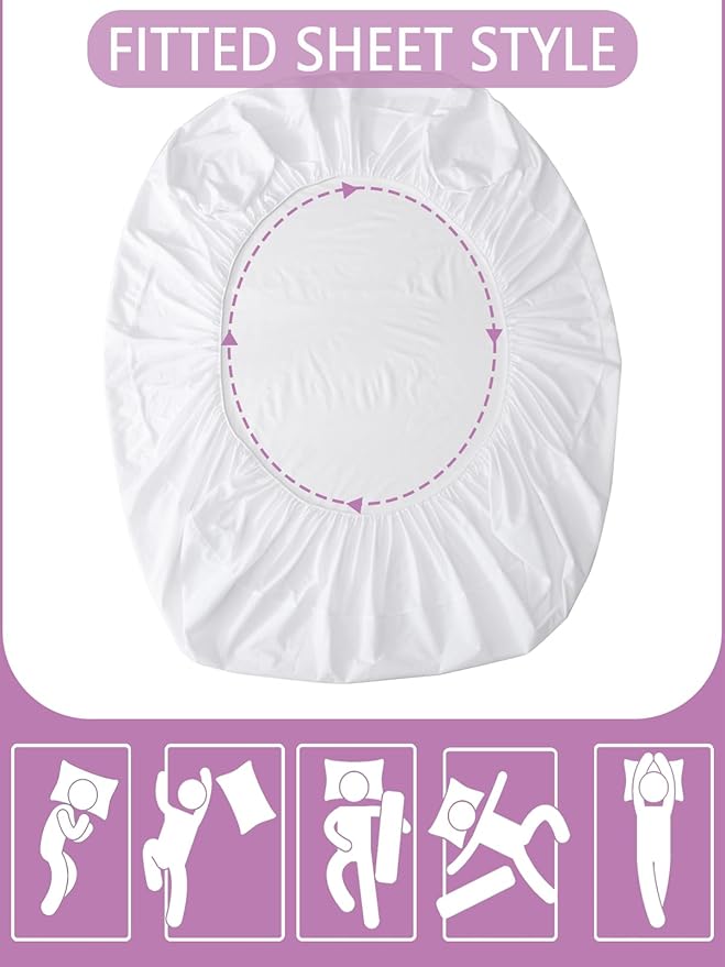 California King Mattress Protector Waterproof, Fitted Bed Protective Cover Terry Top Cal King, with 18 Inch Deep Pocket, Soft, Noiseless, White Bedroom Essentials