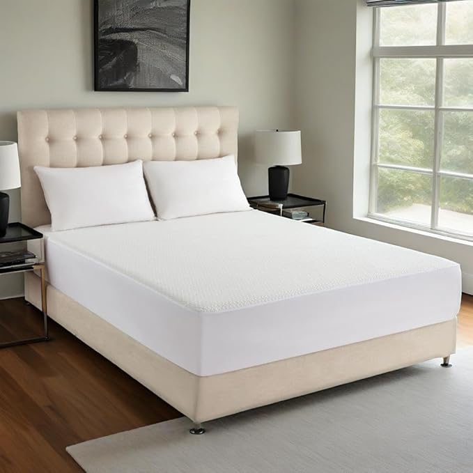 JOSOP 100% Waterproof Mattress Protector Twin XL,Breathable Cooling 3D Air Bamboo Viscose Mattress Cover,Hypoallergenic Noiseless Machine Washable Mattress Pad Cover,6"-14'' Deep Pocket Fitted Sheet
