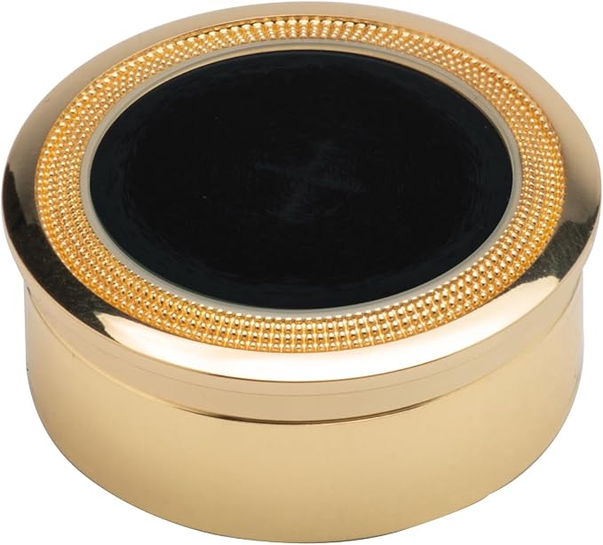 Small Loose Diamond or Gemstone Display Box Case Holder Show Container Metal (Gold- 1.5x0.6) by DECORATIVEBOX