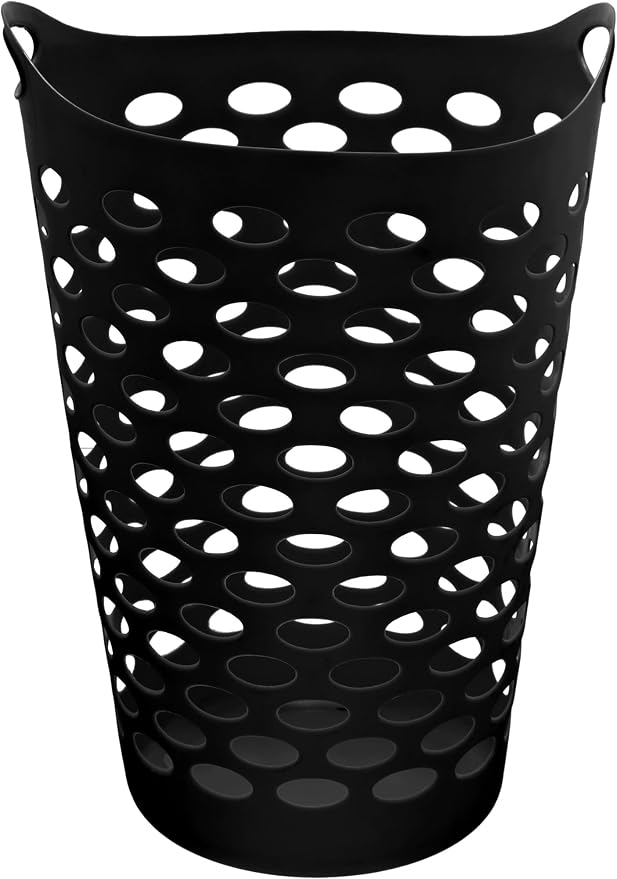Flex Carrying Handles Laundry Hamper, Black by Unknown