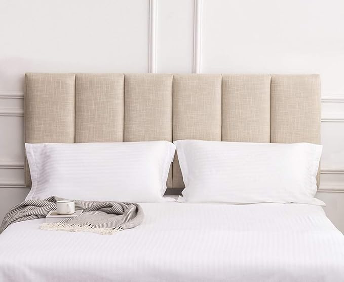 Yongchuang Upholstered King Headboard Only, Modern Linen Head Board for King/Cal King Size Bed Adjustable Height Headboards Oatmeal