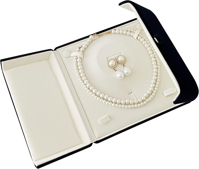 Premium Grade High End Presentation Blue Velvet Jewelry Box for Ring Necklace Bracelet Whole Set (Jewelry is not included) - Image 2