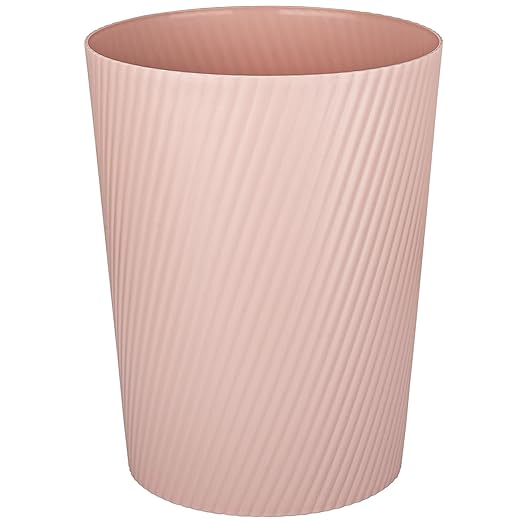 UUJOLY Small Trash Can Wastebasket Garbage Can Container Bins for Bathrooms, Laundry Room, Kitchens, Offices, Kids Rooms, Dorms (Pink) by UUJOLY