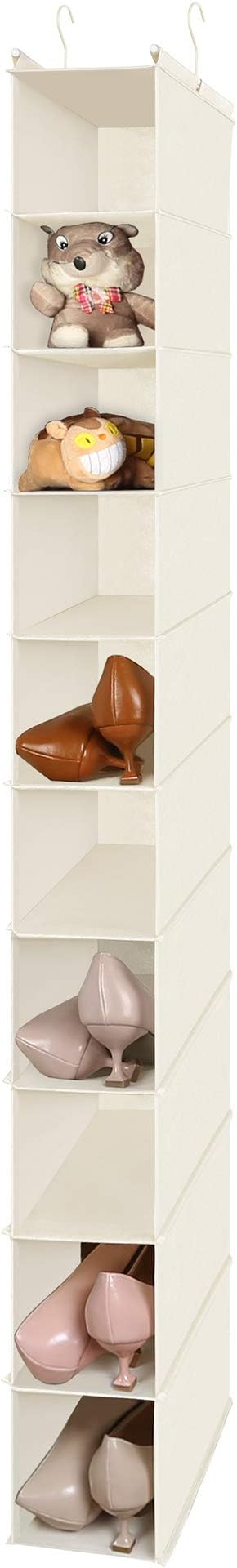 MAX Houser 10-Shelf Hanging Shoe Shelf Organizer, Hanging Shoe Storage for Closet,Pack of 2(Beige) - Image 8