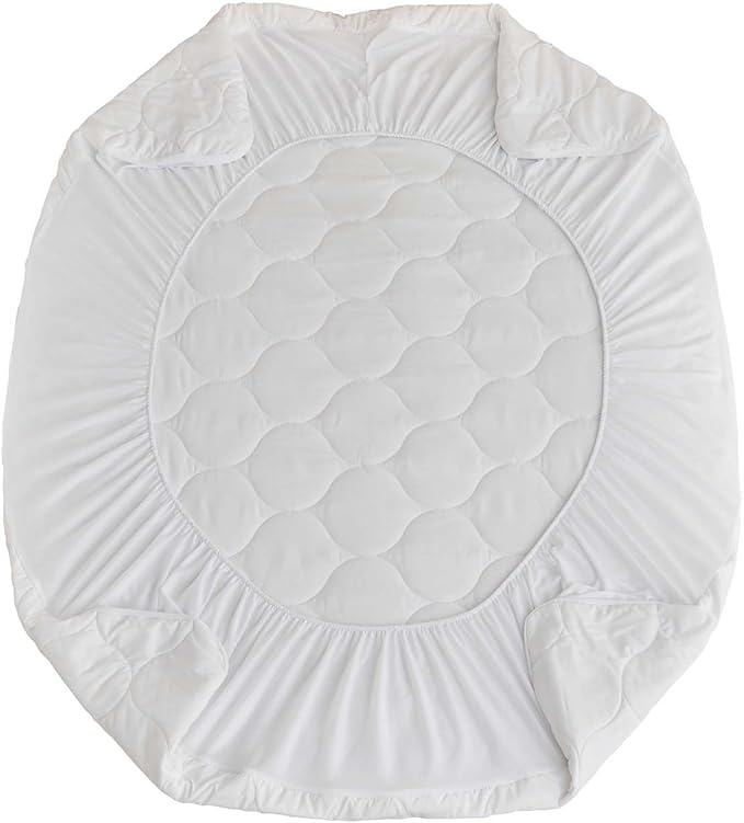 Kingnex 60x75 RV Short Queen Mattress Topper Breathable Quilted Fitted Fluffy Pillow Top Mattress Pad
