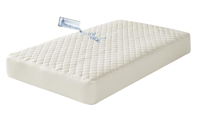 American Baby Company Waterproof Crib and Toddler Mattress Protector, Quilted Fitted Protector Pad Cover made with Organic Cotton Top Layer, 52“ x 28"