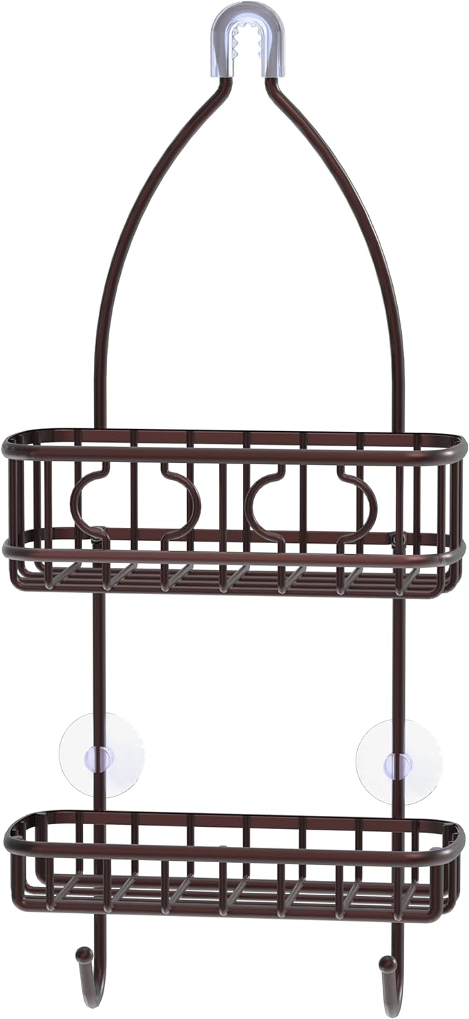 Simple Houseware Bathroom Hanging Shower Head Caddy Organizer, Bronze (22 x 10.2 x 4.2 inches) by SimpleHouseware