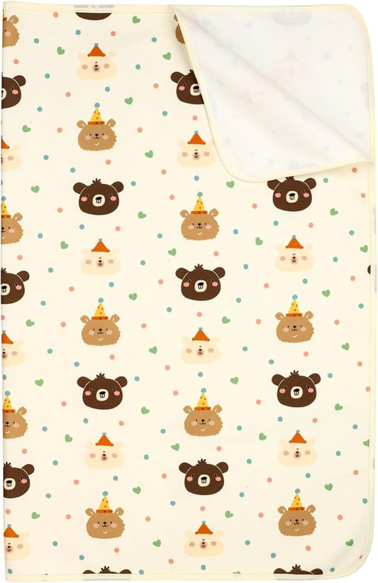Pee Pads for Kids Waterproof Crib Pad - Reusable Potty Training Pads for Bed, Washable Toddler Mattress Pad Protector, Unisex for Toddlers Adults Elderly & Pets(Cute Bear, 31 x 39 Inch)