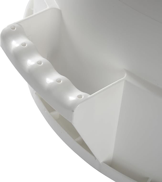 Winco Heavy-Duty Round Waste Container/Trash Can, 10 Gallon, White - Image 5