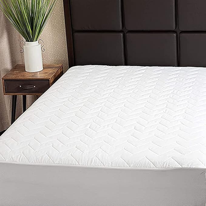Waterguard Quilted Cotton Mattress Pad - Twin XL Size - Soft, Comfortable, and Fluffy Mattress Pad - Waterproof Mattress Protector Stretched 13" for Snug Fit on Regular Sized Mattress