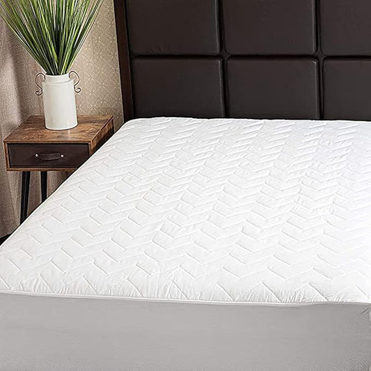 Waterguard Quilted Cotton Mattress Pad - Twin XL Size - Soft, Comfortable, and Fluffy Mattress Pad - Waterproof Mattress Protector Stretched 13" for Snug Fit on Regular Sized Mattress