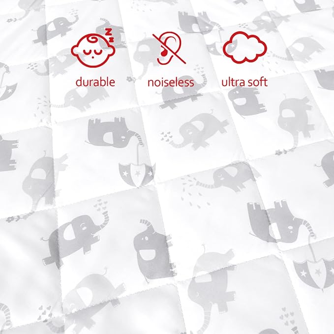 Pack and Play Sheets Fitted 2 Pack, Compatible with Graco Pack n Play, Soft and Breathable Playpen Sheets 39"×27"×5", Gray Star&Elephant