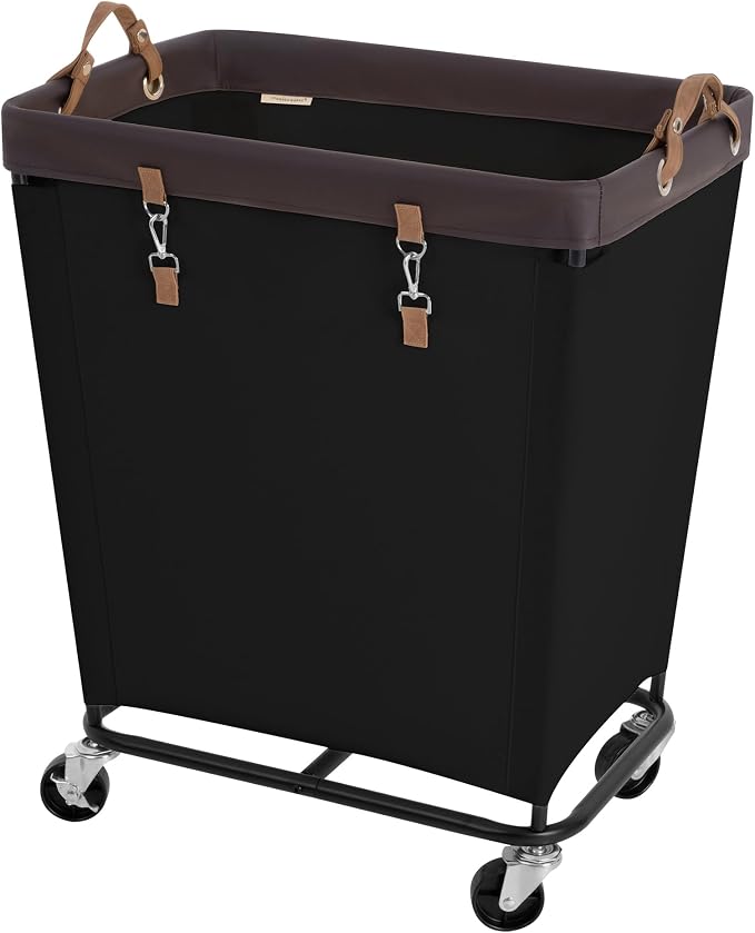 StorageWorks 210L Laundry Basket with Wheels, Extra Large Rolling Hampers for Clothing Organizer, Dirty Clothes Basket for Hotel, Home, Closet, Dorm, Black by StorageWorks