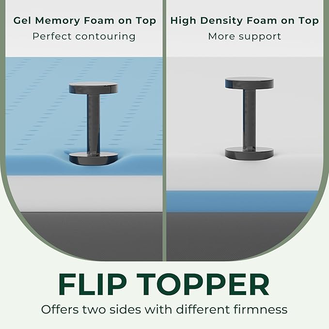 4 Inch Queen Firm Mattress Topper, Extra Firm Memory Foam Bed Topper for Pain Relief, Cooling Gel-Infused & Removable Cover, CertiPUR-US & Oeko-Tex Certified