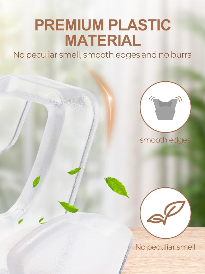 HOUSE DAY Space Saving Hangers 100 Pack, Clear Clothes Hanger Connector Hooks, Heavy Duty Hangers Space Saver, Premium College Dorm Room Essentials, Closet Organizers and Storage - Image 9