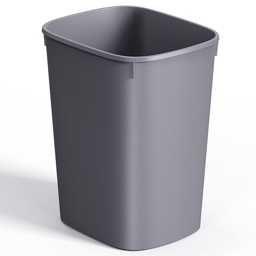 CEROELDA Small Bathroom Trash Can, 2.6 Gallon Slim Mini Garbage Can Small Trash Bin Plastic Waste Basket for Dorm Room, Bedroom, Office, Toilet (Grey) by WelcometoCEROELDA