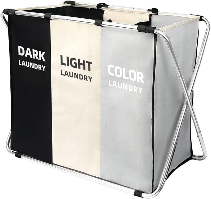 180L Large Laundry Basket, Freestanding Laundry Hamper, Collapsible Tall Clothes Hamper with Handles for Dirty Clothes in the Dorm & Family Closet Storage Container and Organizer (1-Pack) by Unknown