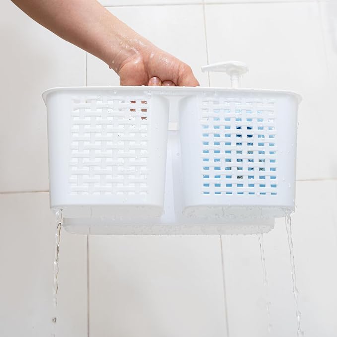 Tiawudi Portable Shower Caddy, Caddy Organizer with Handle, Plastic Shower Basket Hold Soap, Shampoo, Hair Supplies and Beauty Products, Cleaning Supplies Organizer for Home, Dorm, Shelf and Cabinet - Image 4