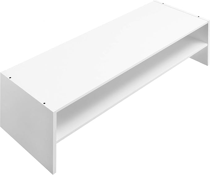 Whitmor Stackable 31" Extra Wide 2-Shelf Storage Organizer, White - Image 7