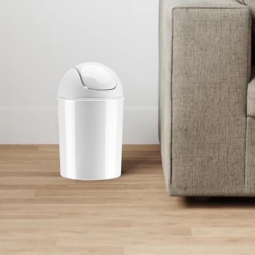 Umbra Mini 1-1/2-Gallon Swing-Top Waste Can, White - Image 5
