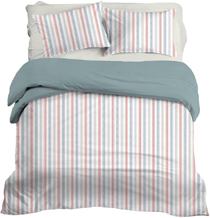RUVANTI 100% Cotton Sheets – Split King Size Percale Bedding, Cooling & Breathable Floral Design, Durable with a Crisp, Soft & Comfortable Feel, 16" Deep Pocket, 5-Piece Set, Times
