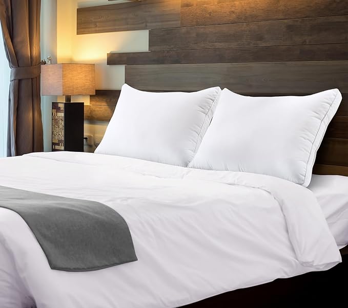 Utopia Bedding Bed Pillows for Sleeping King Size (White), Set of 4, Soft & Fluffy Pillow with Down Alternative Filling, Cooling, Hotel Quality, Gusseted Pillow for Back, Stomach or Side Sleepers