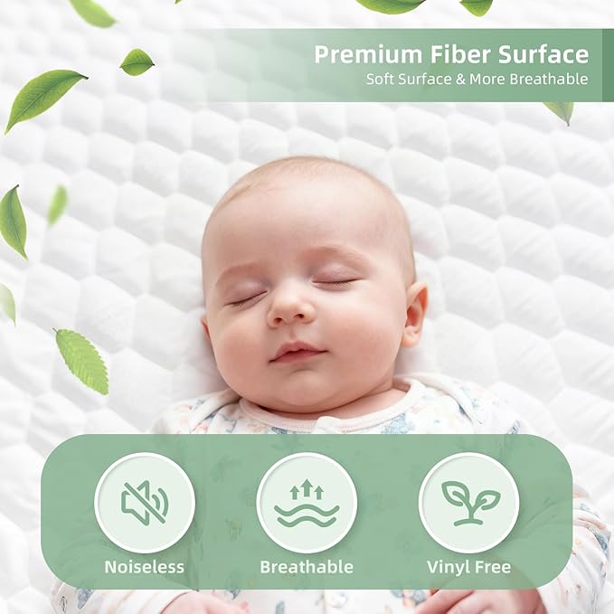 Waterproof Mattress Protector, Mattress Cover, Soft, Breathable,Noiseless, Deep Pocket 6-18 inches, White for Home Hotel Bedroom,Easy wash (Full)