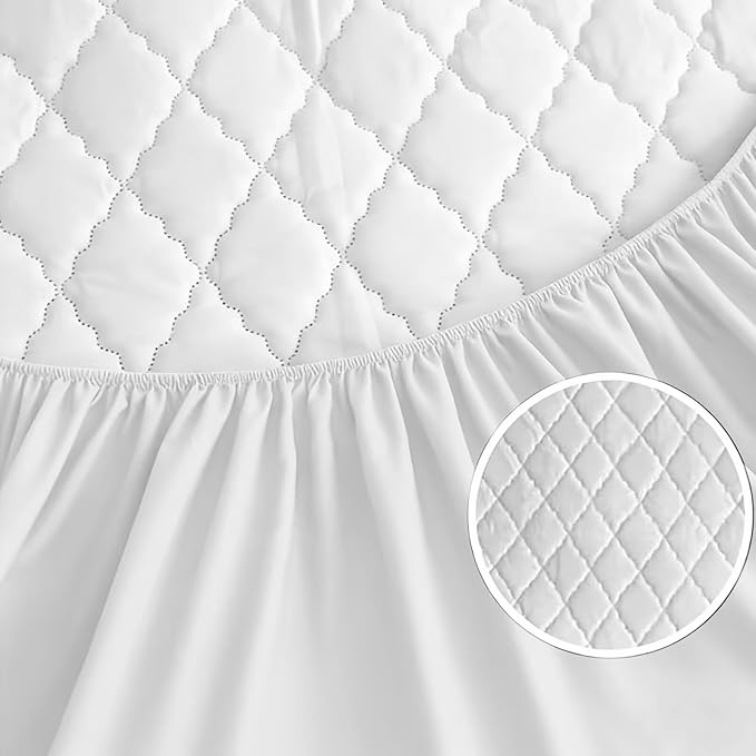 Shatex King Size Mattress Pad - Breathable Quilted Mattress Topper Protector with 8-16 Inches Deep Pocket, Machine Washable (78x80inch,White)