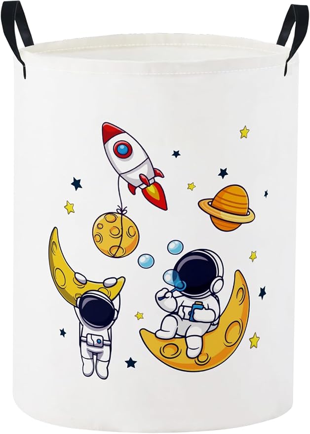 Baby Laundry Basket Baby Nursery Hamper Kids Laundry Basket Toy Storage Bin for Boys Room Decor Gift Baskets for Bedroom Bathroom(Astronaut) by TIBAOLOVER