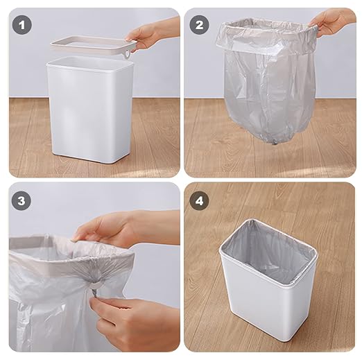 Yatmung 2.5 Gallon Smart Trash Can Sensor Motion - Touchless Bathroom Trash Can - Skinny Trash Bin with Lid - Electric, Narrow, Plastic, Auto Open - Small Slim Automatic Garbage Can (White) - Image 4
