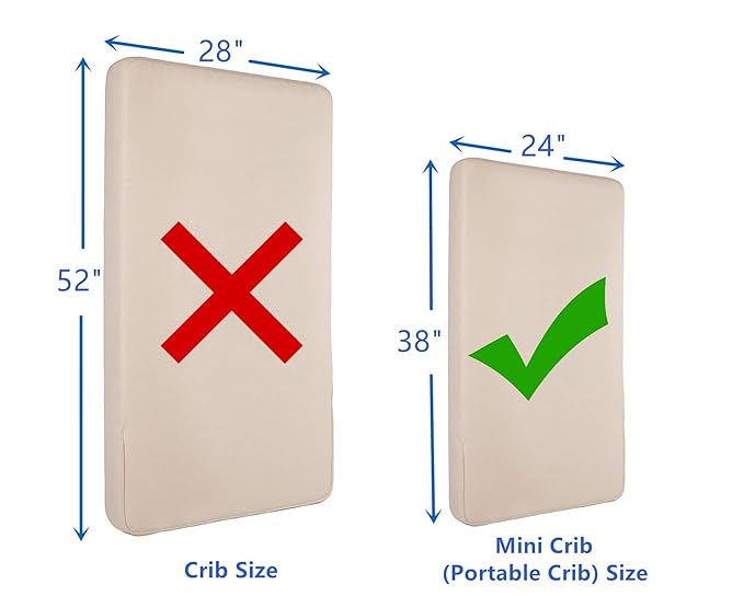 American Baby Company Waterproof Fitted Mini Crib Mattress Protector 38" x 24" - Quilted, Noiseless, Ultra-Soft & Breathable Pack n Play and Mini Crib Mattress Cover