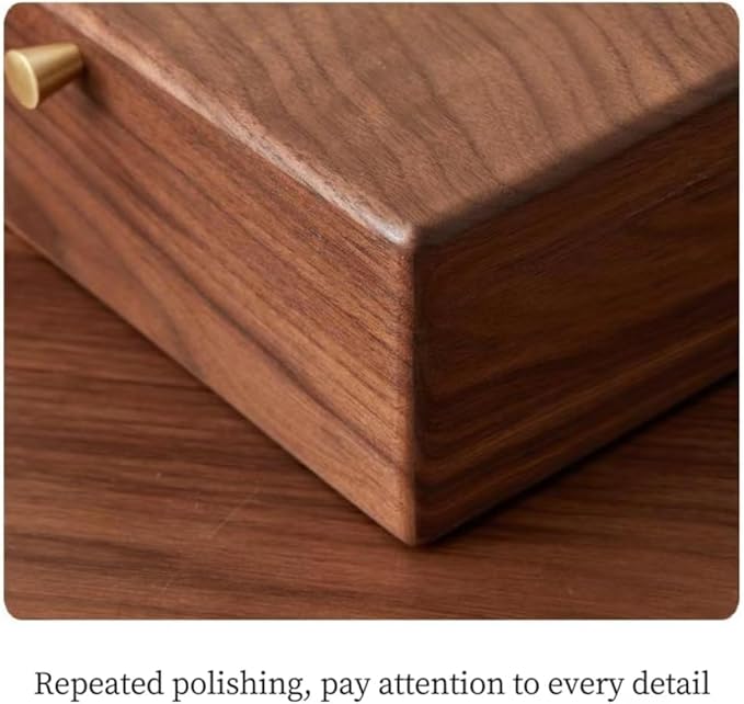 Bescott 2 Layer Solid Black Walnut Wooden Jewelry Box for Women Wood Vintage Organizer for Men Earrings Rings Necklaces Bracelet Watch Storage - Image 5