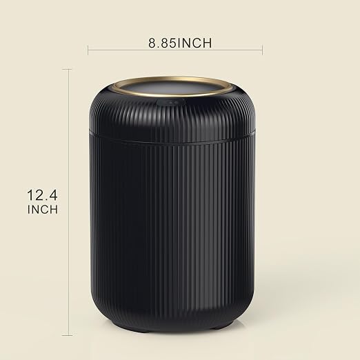 Motion Sensor Bathroom Trash Can with Lid, 3 Gallon / 11L Automatic Bathroom Garbage Can, Smart Black Garbage Can, Touchless Trash Bin, Small Waste Basket for Bedroom, Kitchen, Apartment,Office - Image 6