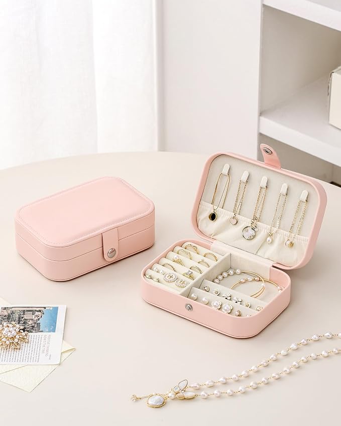 CASEGRACE Jewelry Box For Women Portable Travel Jewelry Case for Necklace Earring Rings Jewelry Holder Case Gift Box Girls - Image 7